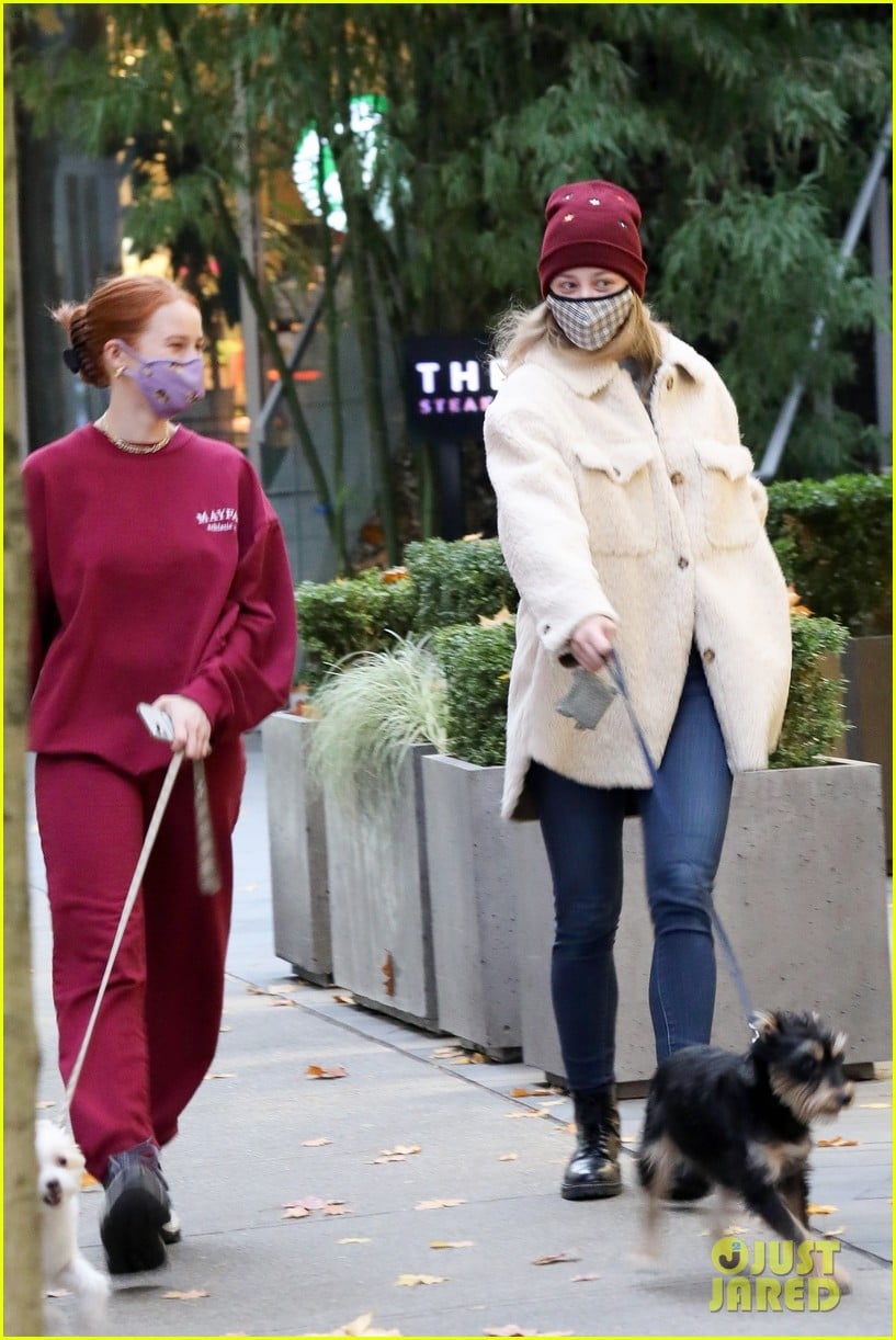 Lili Reinhart & Madelaine Petsch Stay Safe in Masks While Walking Their