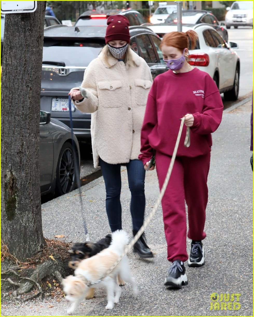 Lili Reinhart & Madelaine Petsch Stay Safe in Masks While Walking Their