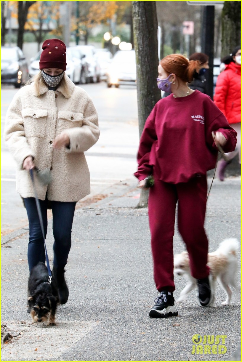 Lili Reinhart & Madelaine Petsch Stay Safe in Masks While Walking Their