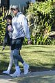 kaia gerber jacob elordi take her dog for a walk 01