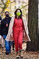 selena gomez neon green face mask only murders set 01