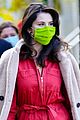 selena gomez neon green face mask only murders set 04