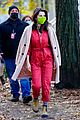 selena gomez neon green face mask only murders set 20