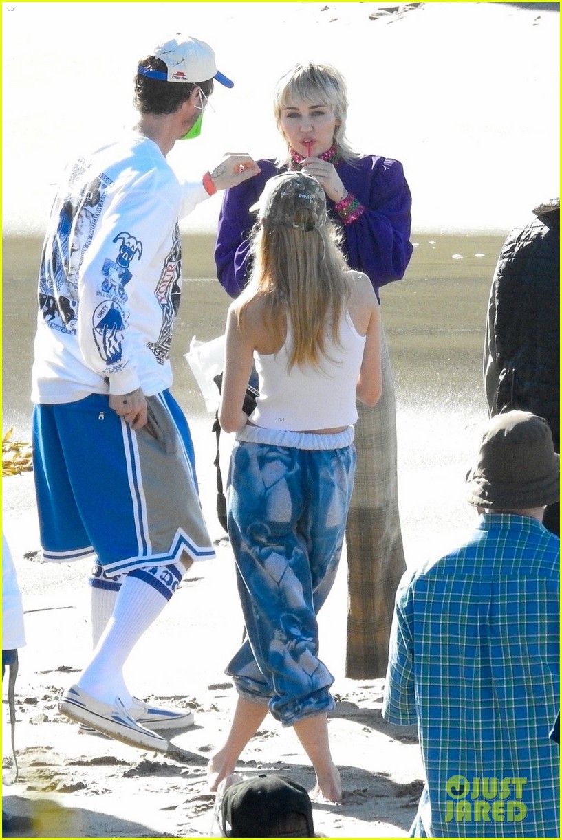 Full Sized Photo of miley cyrus filming new music video at beach 37 ...