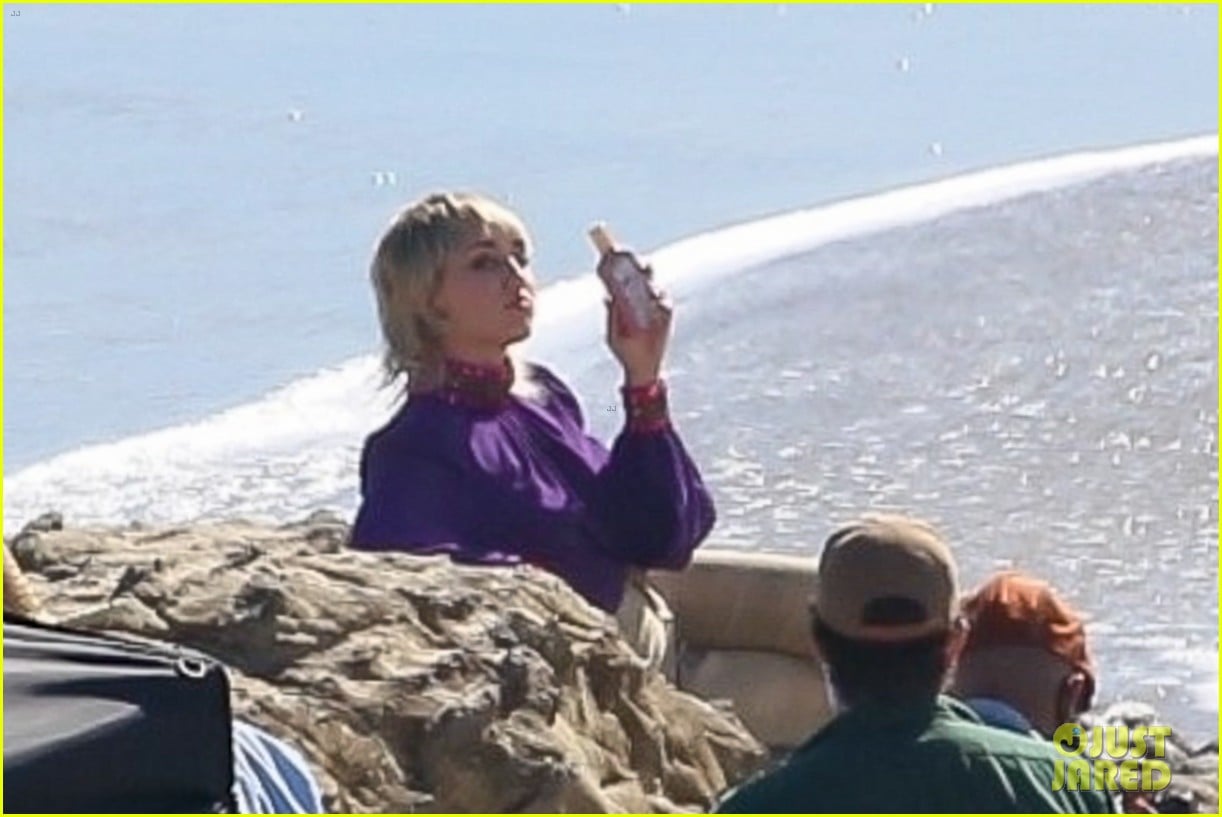 Full Sized Photo of miley cyrus filming new music video at beach 67 ...