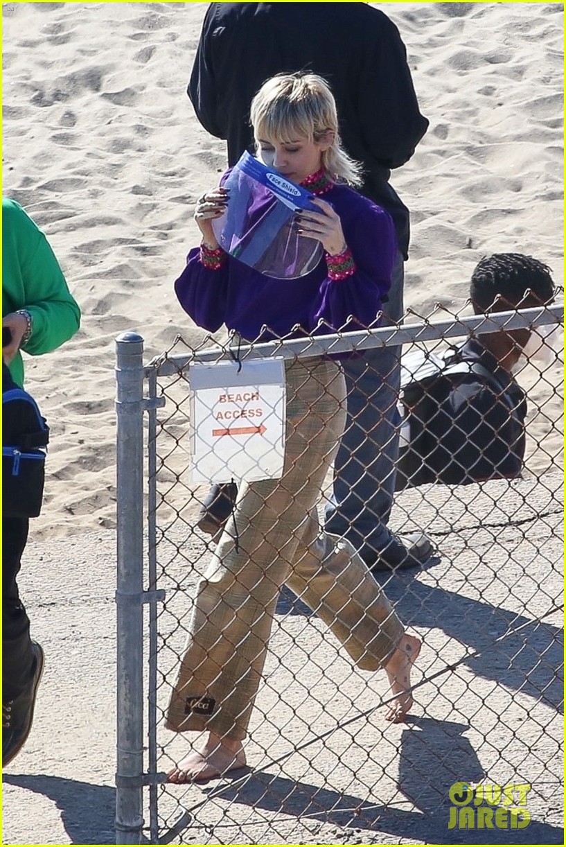 Full Sized Photo of miley cyrus filming new music video at beach 98 ...