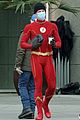 grant gustin spotted on the flash set after baby news 01