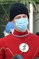 grant gustin spotted on the flash set after baby news 03