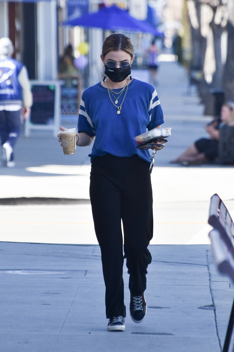 lucy hale blue look errands la after kiss skeet 05