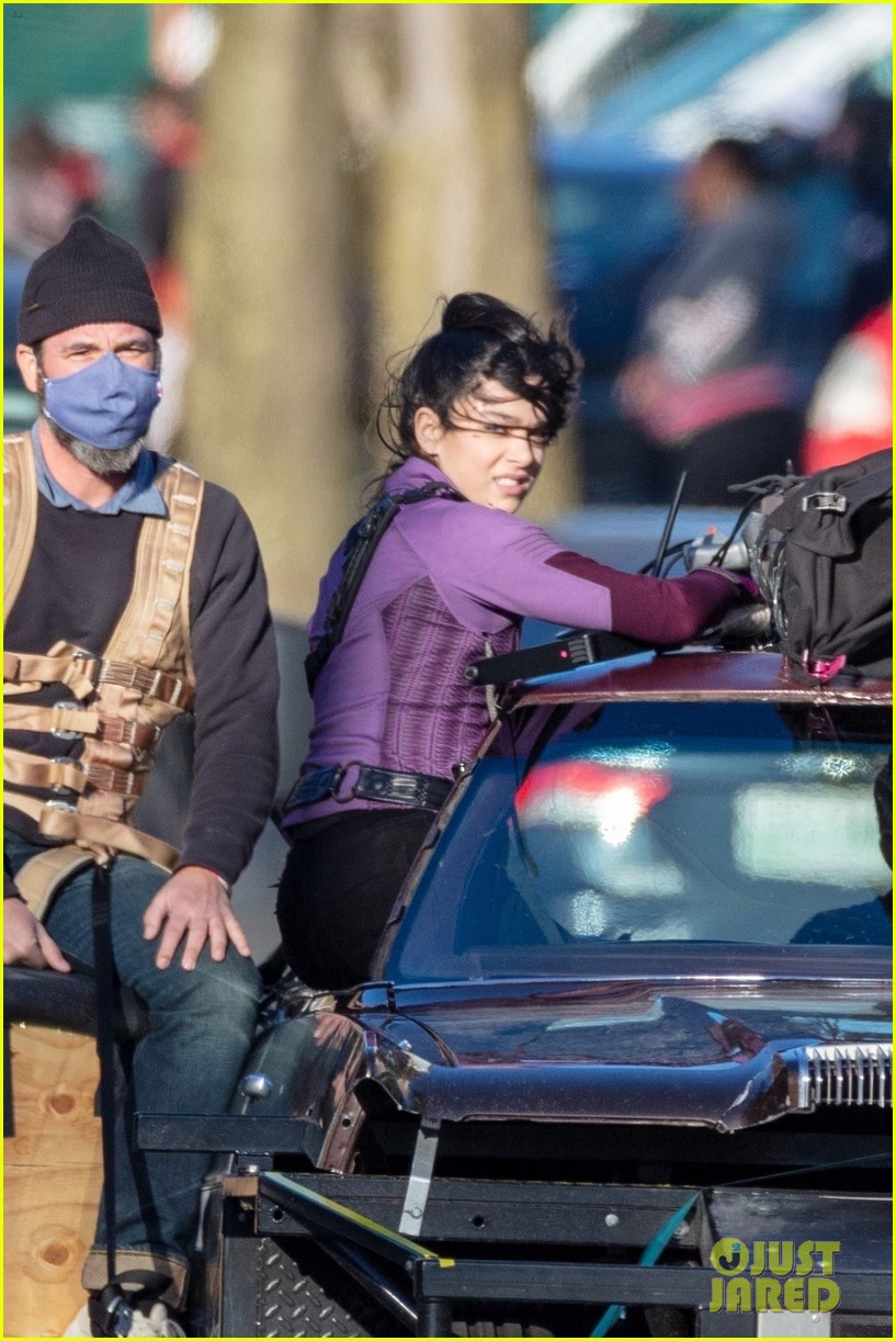 Hailee Steinfeld Continues Filming Hawkeye Series With Co Star Jeremy Renner See The New