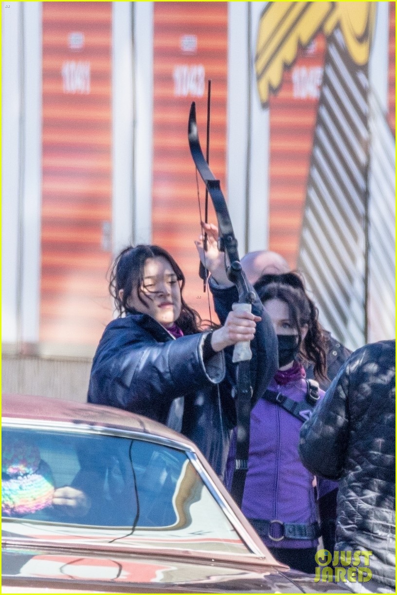 Hailee Steinfeld Continues Filming Hawkeye Series With Co Star Jeremy