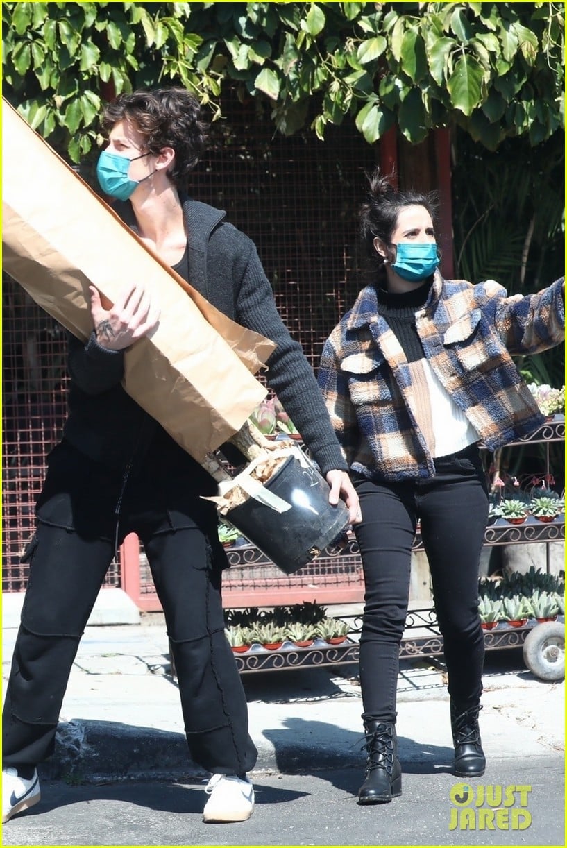 Shawn Mendes Does the Heavy Lifting While Plant Shopping with Camila ...