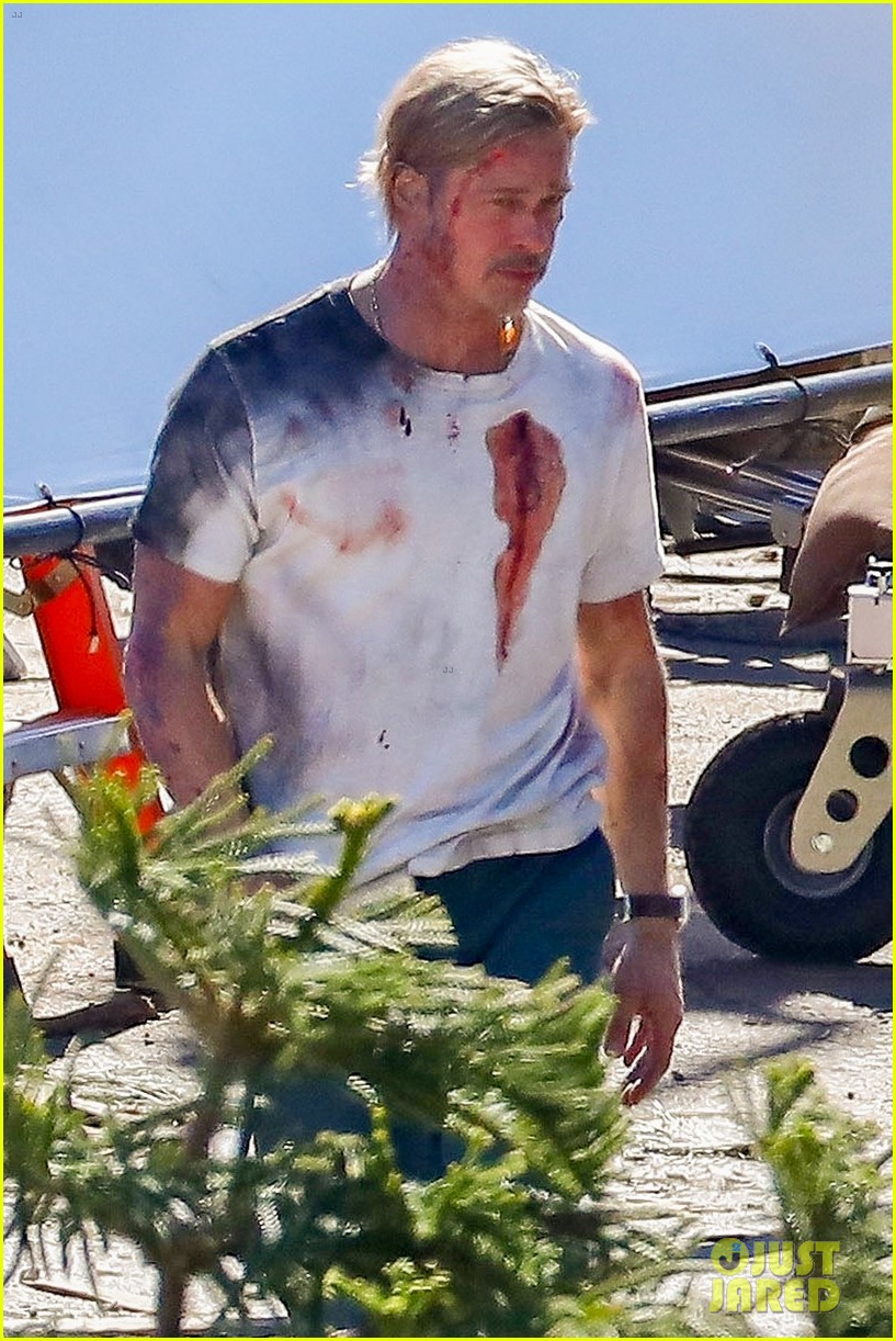 joey king has a bloody head on bullet train set 11