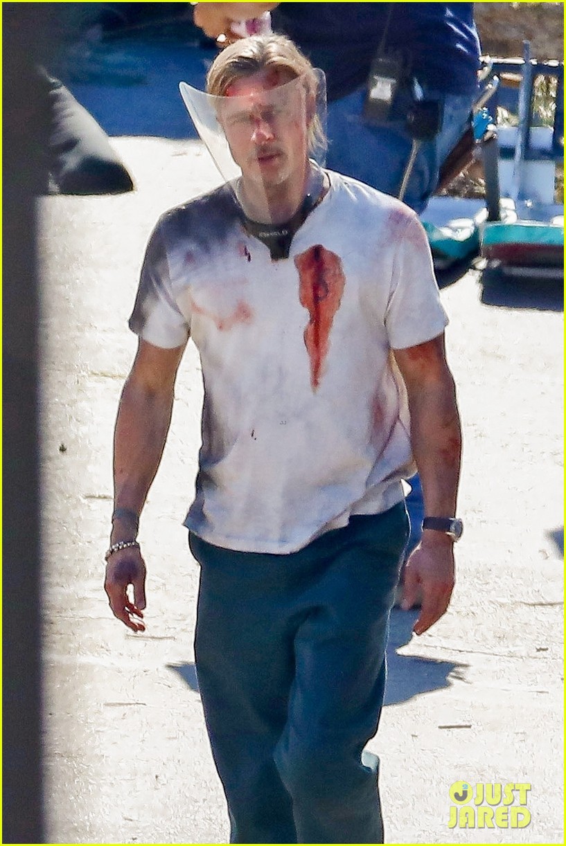 joey king has a bloody head on bullet train set 30