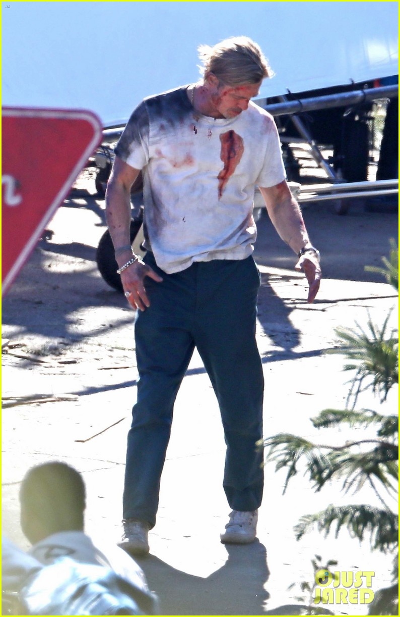 joey king has a bloody head on bullet train set 44