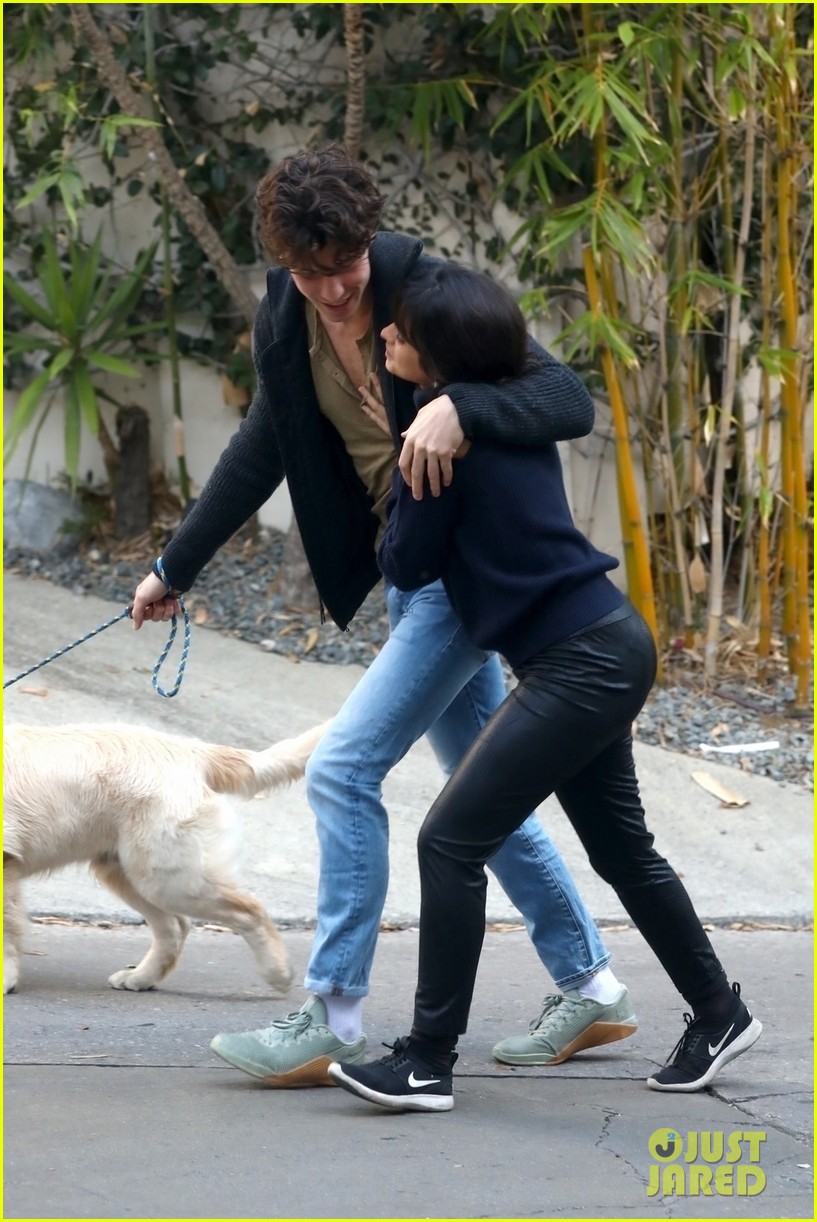 Shawn Mendes & Camila Cabello Keep Close While Walking Their Dog