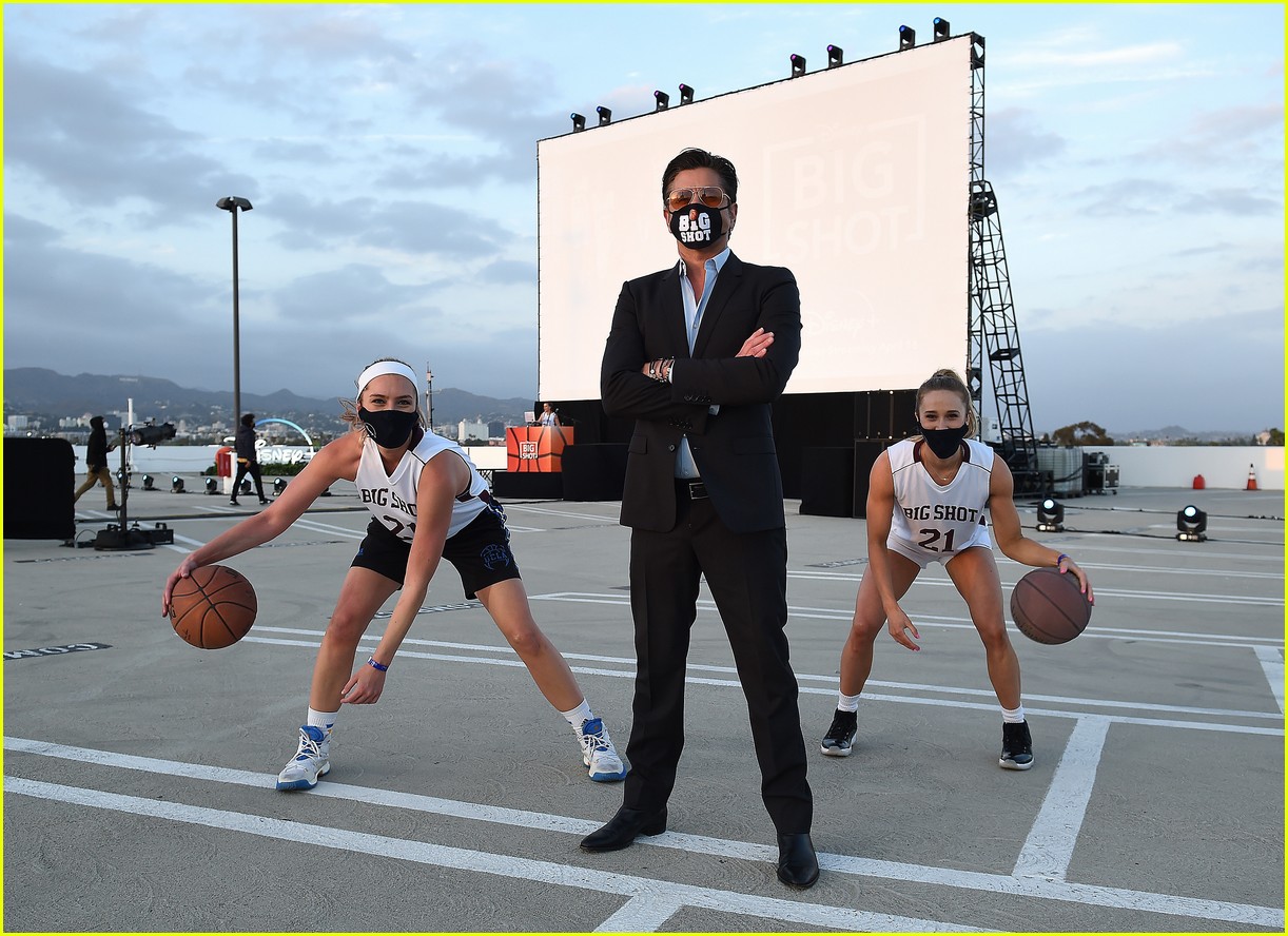 tiana le john stamos more attend big shot drive in premiere 03.