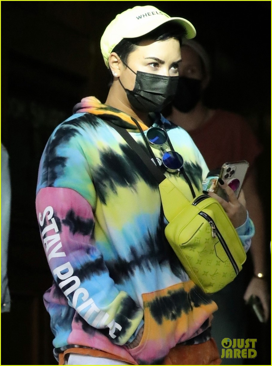 Demi Lovato Sports a Colorful & Cozy Outfit During Her Afternoon Outing