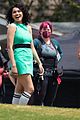 dove cameron chloe bennett yana perault get into character on first day of powerpuff 21
