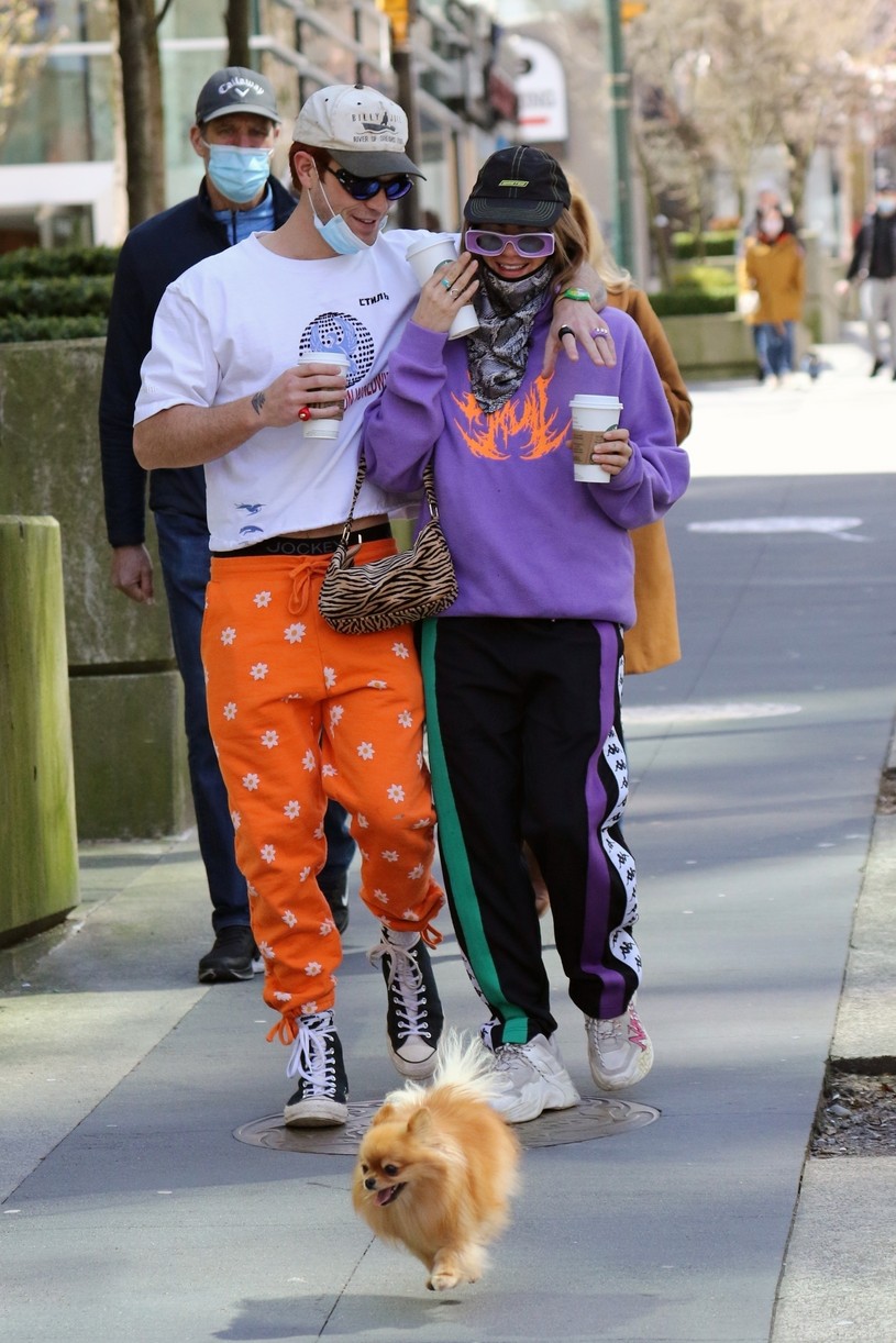 kj apa clara berry coffee walk dog vancouver 08