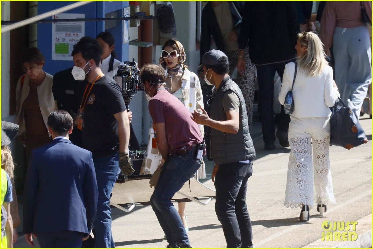 lily collins shooting emily in paris season two 17