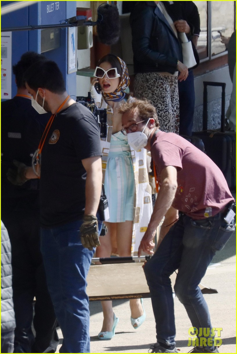 lily collins shooting emily in paris season two 21