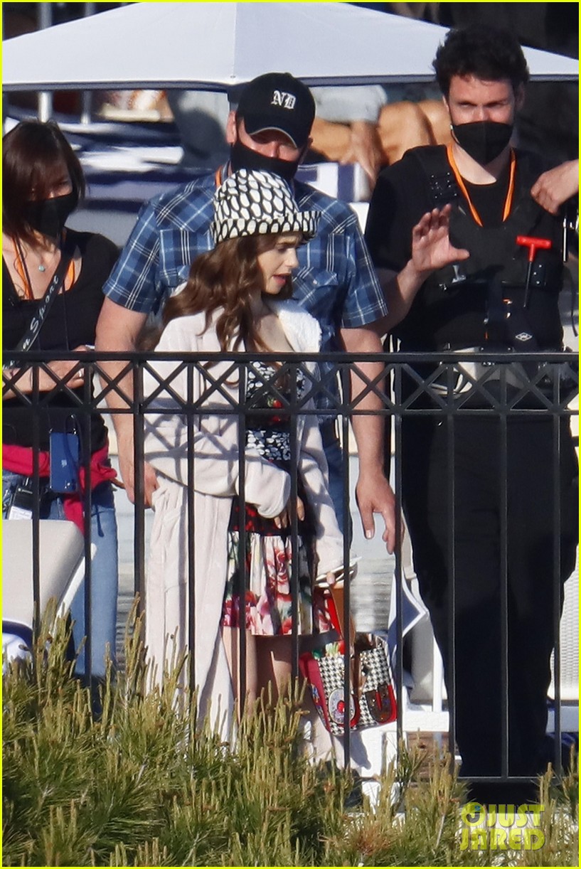 lily collins shooting emily in paris season two 38