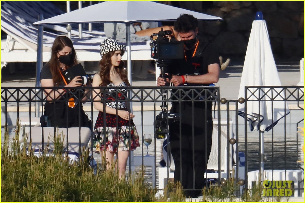 lily collins shooting emily in paris season two 44