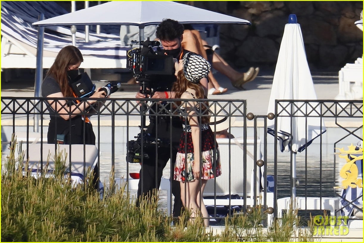 lily collins shooting emily in paris season two 47