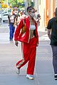 bella hadid rocks red tracksuit out in nyc 03