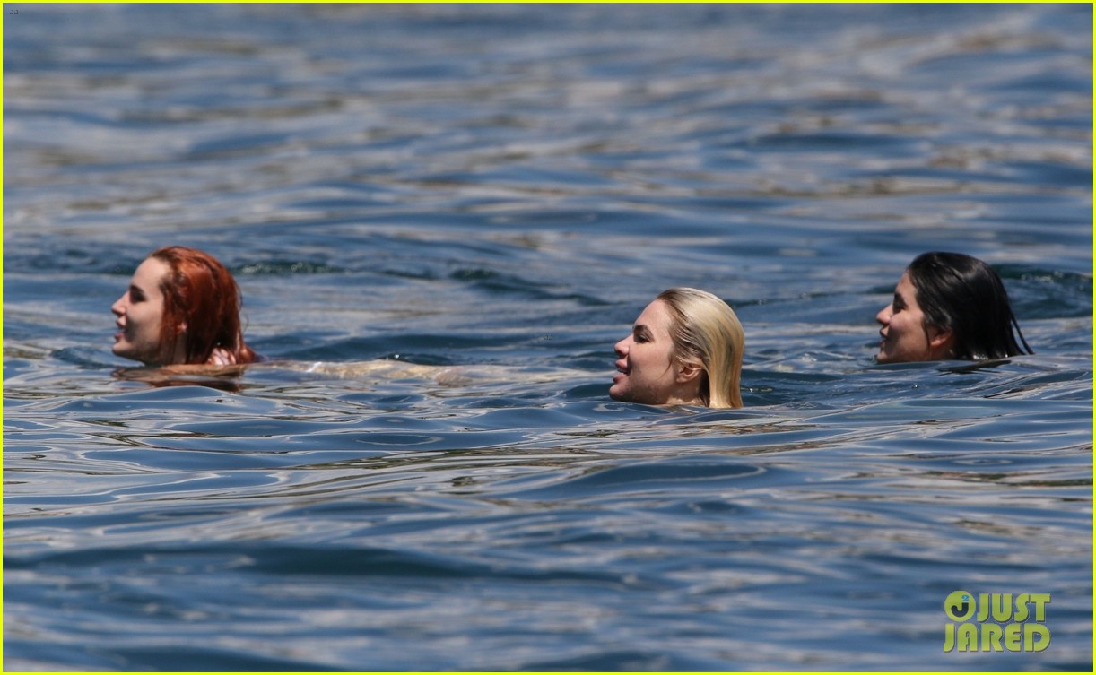 bella thorne yellow bikini lake como with benjamin mascolo 81
