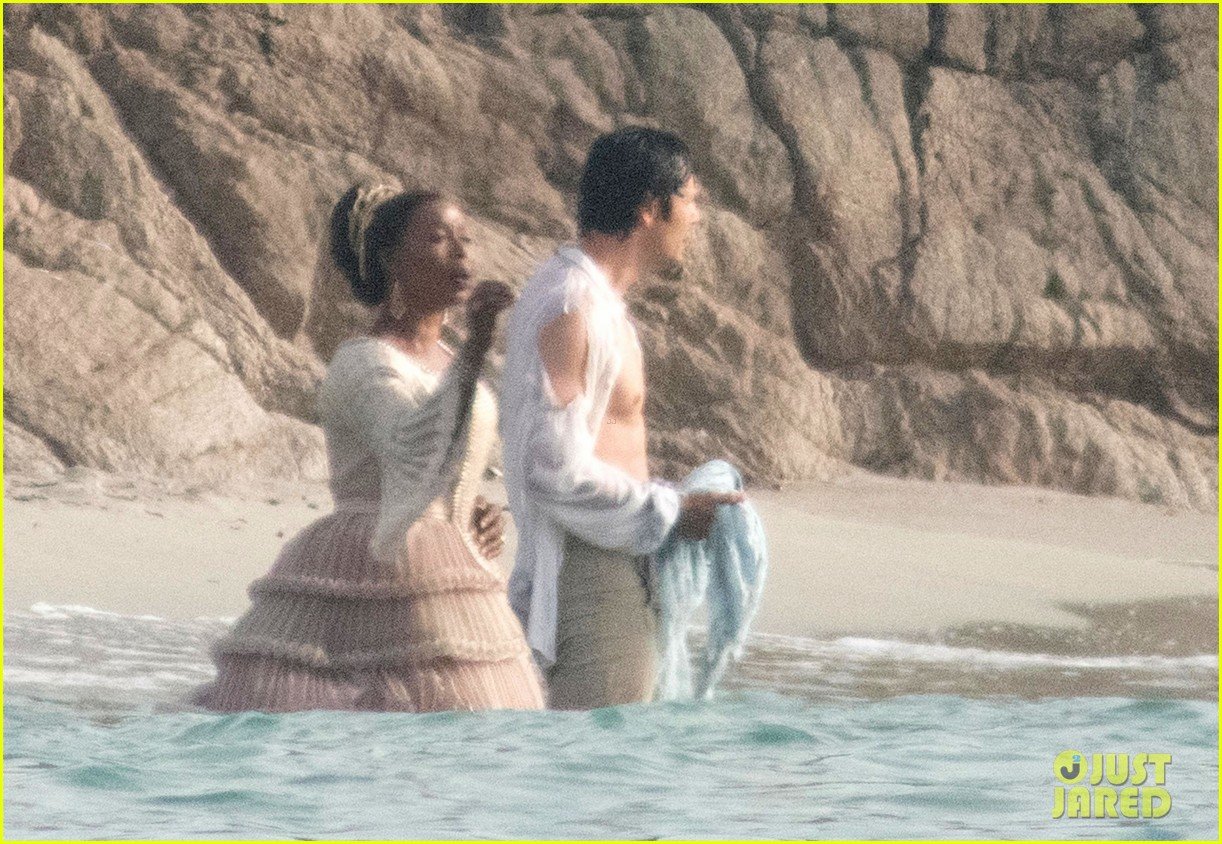 Jonah Hauer King Spotted Filming The Little Mermaid With Noma Dumezweni In New Set Photos Photo 1314874 Emily Coates Jessica Alexander Jonah Hauer King Noma Dumezweni The Little Mermaid Pictures Just Jared