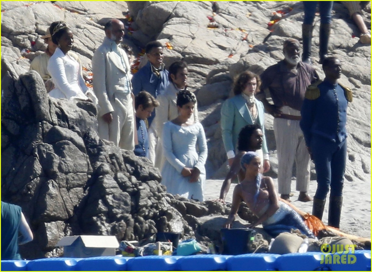 Halle Bailey & Jonah HauerKing Spotted Filming 'The Little Mermaid