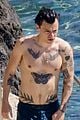 harry styles showers shirtless in italy 14