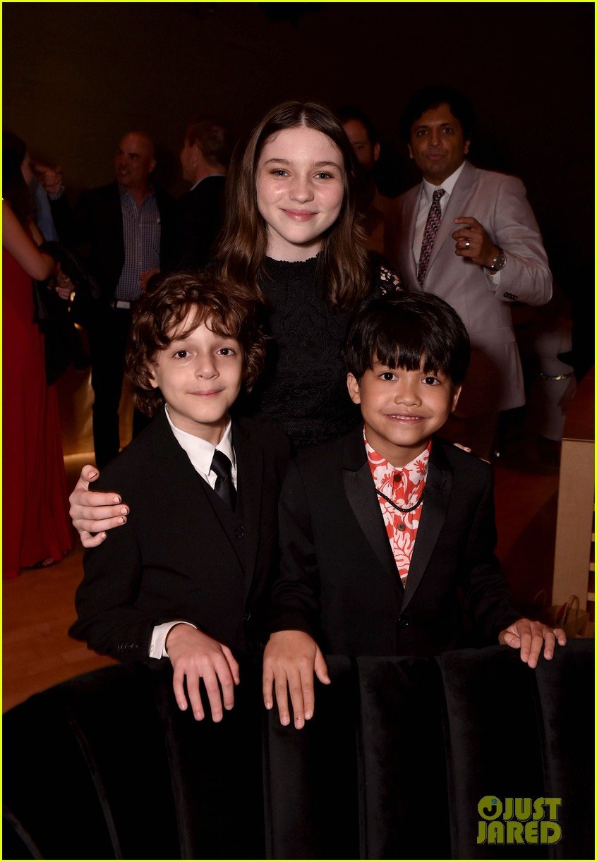 alex wolff poses with younger self nolan river at old premiere 16