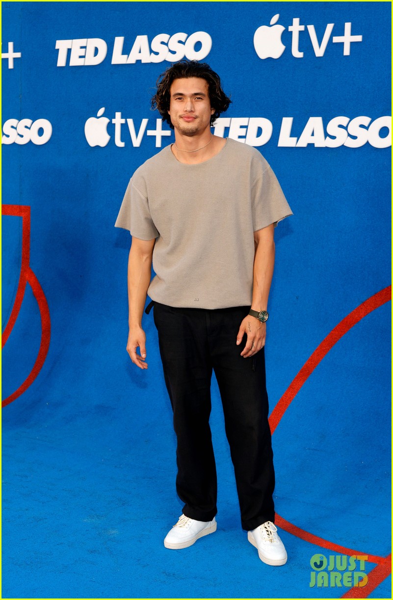 Charles Melton & Charlotte Lawrence Attend 'Ted Lasso' Season 2