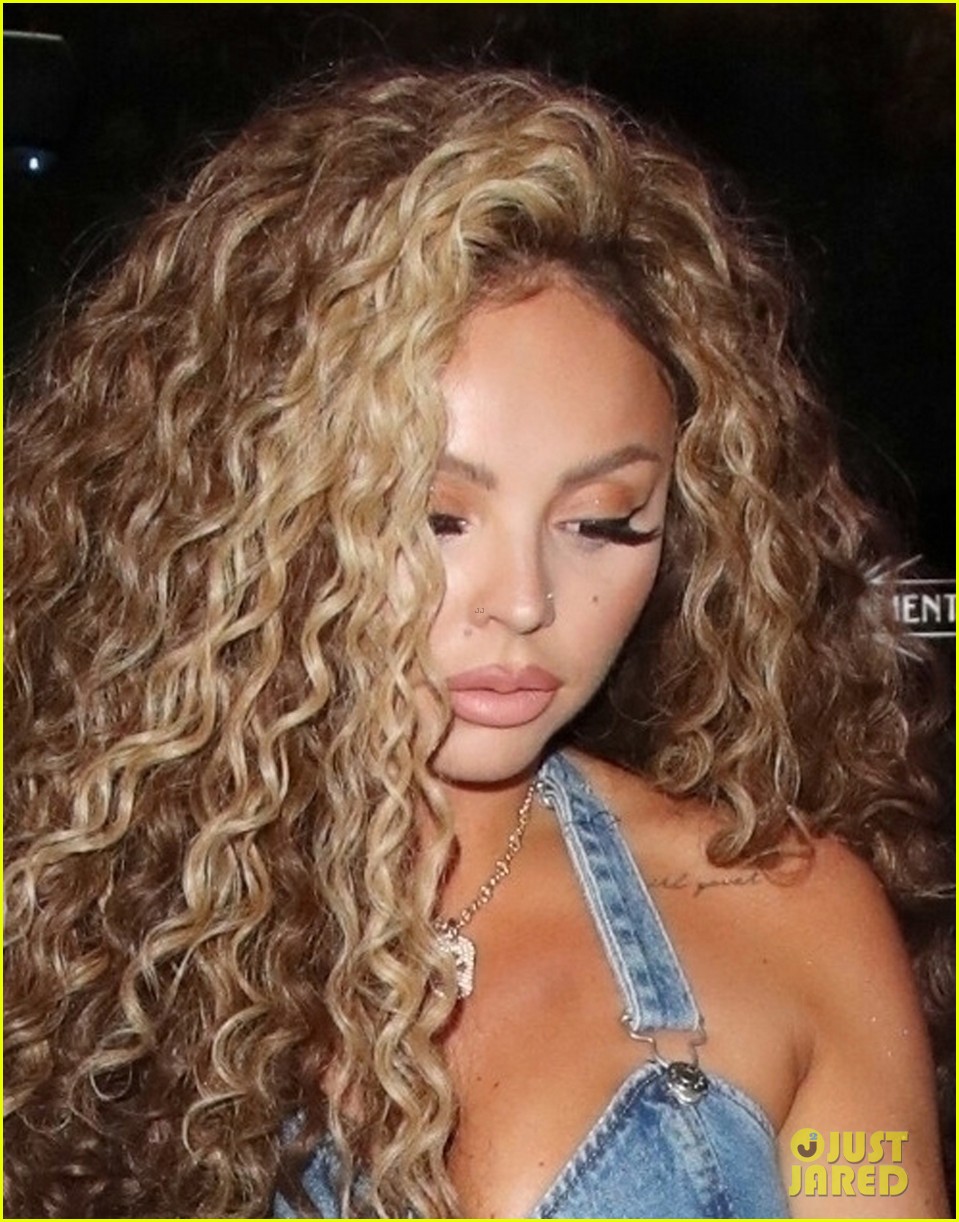 Full Sized Photo of jesy nelson wears denim for night out in london 01