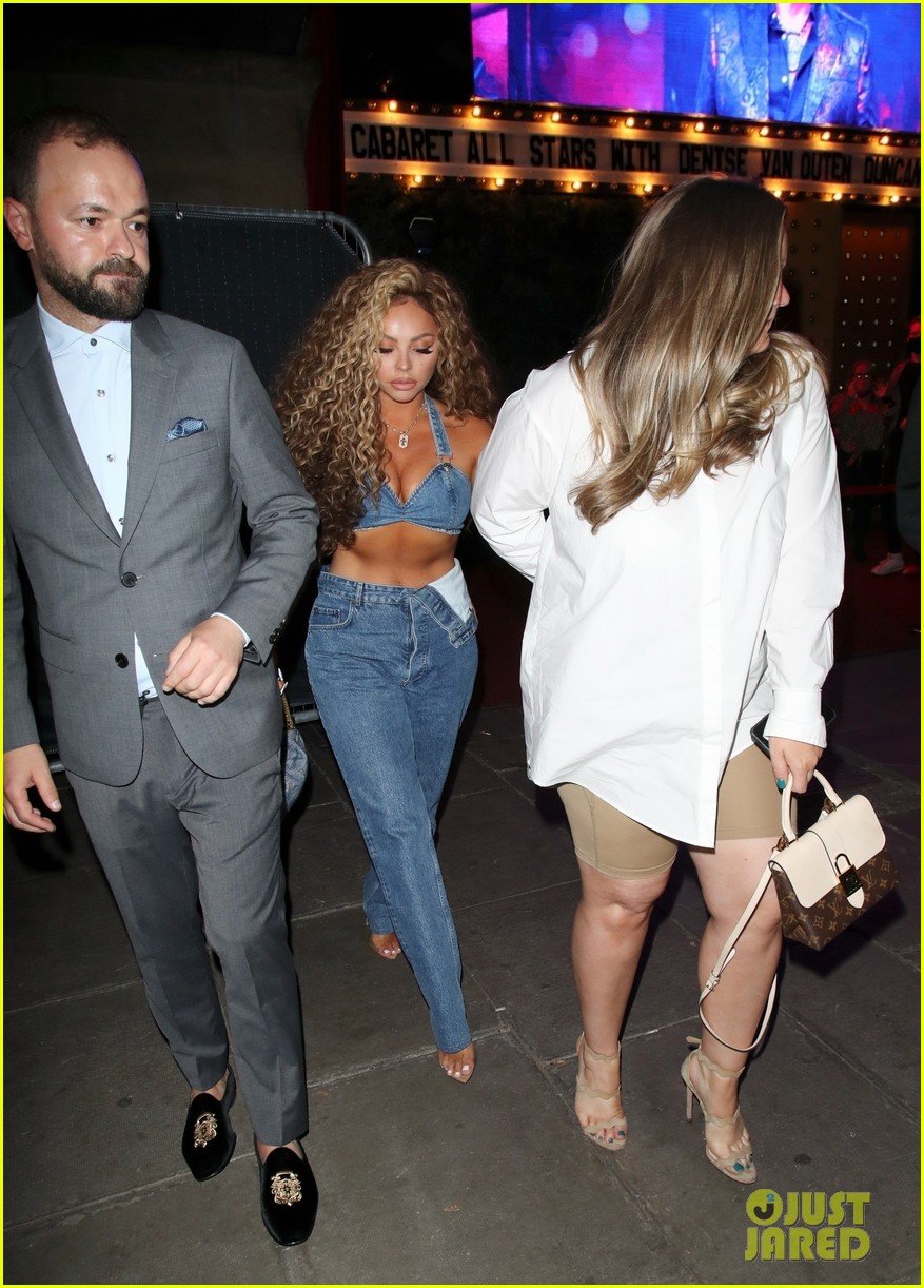 Full Sized Photo of jesy nelson wears denim for night out in london 02 ...