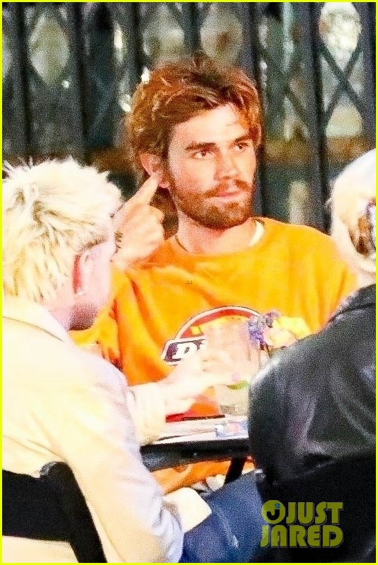 kj apa rides his motorcycle to dinner with friends 04