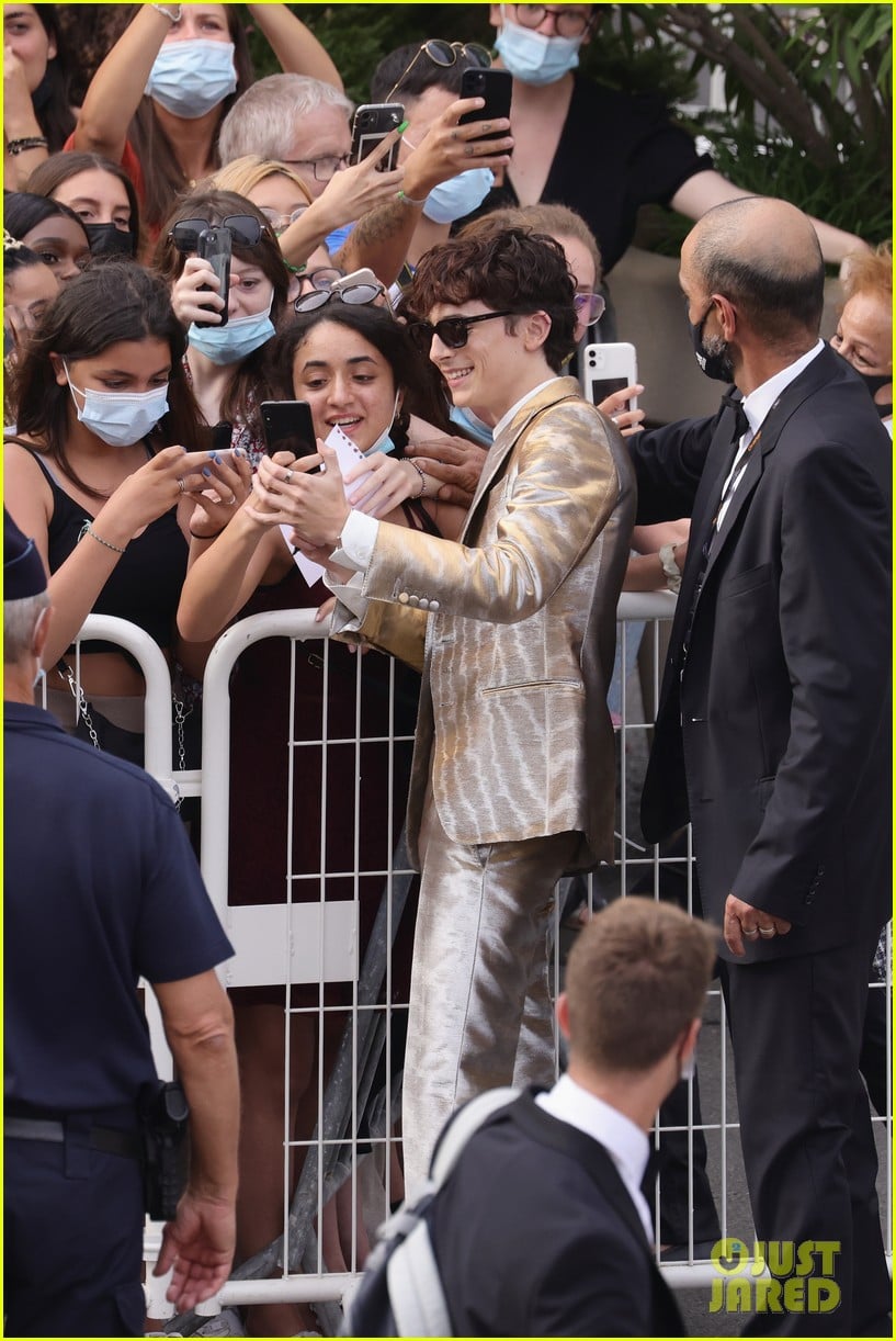 timothee chalamet cozies up to costar tilda swinton at the french dispatch cannes premiere 06