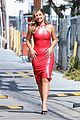 addison rae wears skin tight red dress for jimmy kimmel live 03