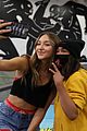 ava michelle tries skateboarding at bones love milk event 07
