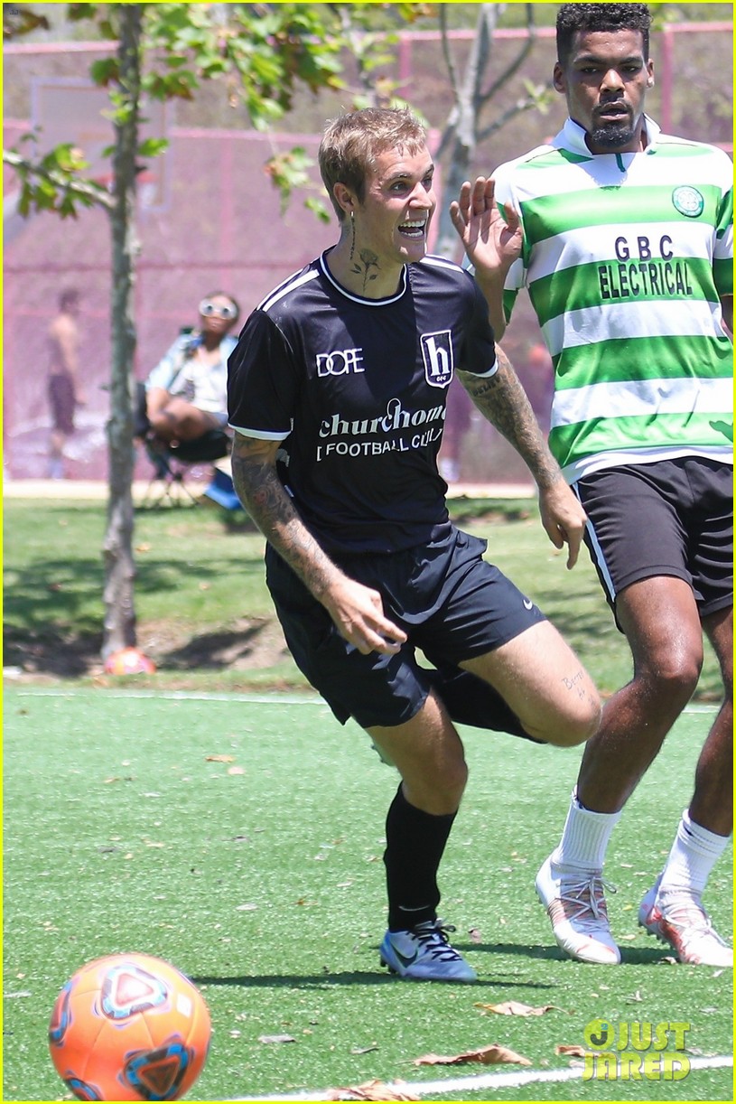 Full Sized Photo Of Justin Bieber Plays Soccer With Friends 54 Justin Bieber Plays In His 