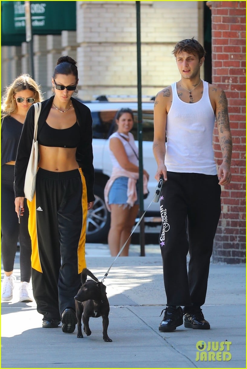 bella hadid hangs brother anwar nyc 01
