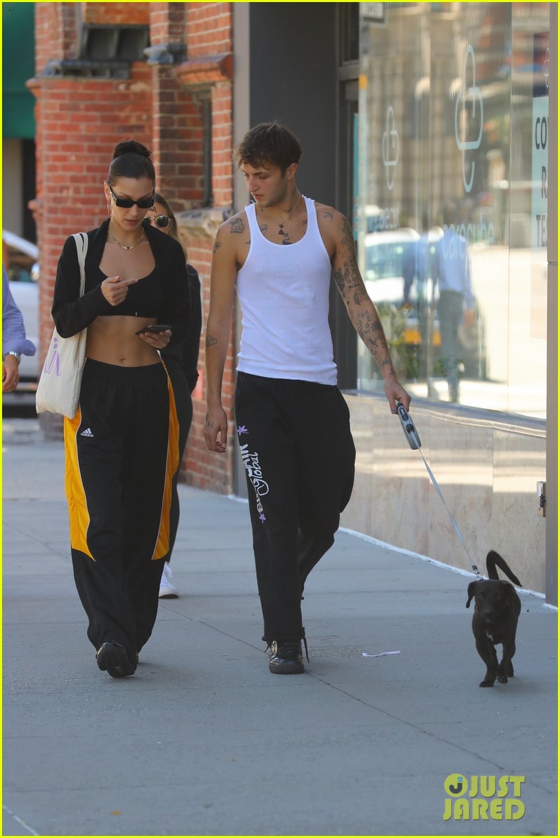 bella hadid hangs brother anwar nyc 08