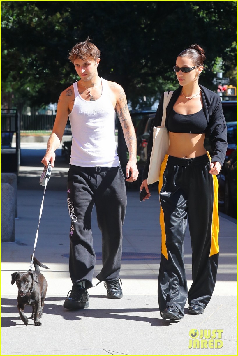 bella hadid hangs brother anwar nyc 12