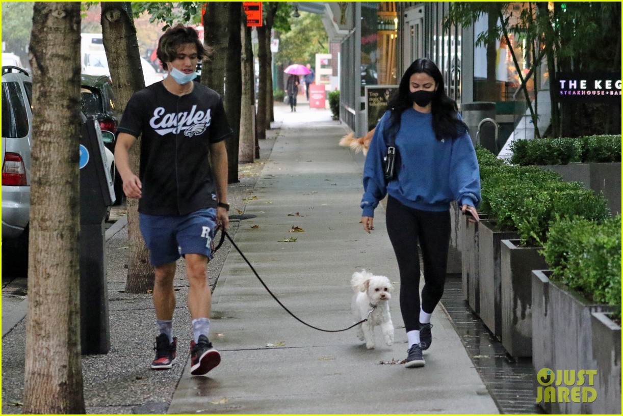 Full Sized Photo of charles melton camila mendes take her dog truffle