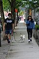 charles melton camila mendes take her dog truffle for walk together 11