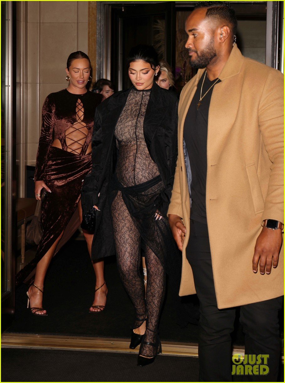 kylie jenner wears completely sheer outfit pregnant 06