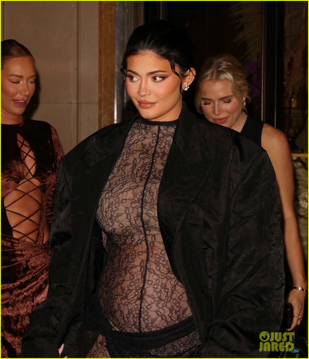 kylie jenner wears completely sheer outfit pregnant 20